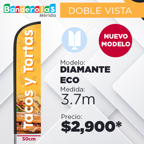 Modelo Diamante Eco - Banderolas en Mérida