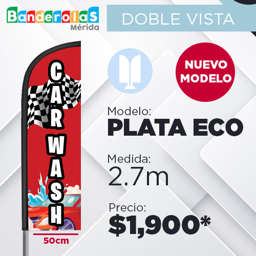 Modelo Plata Eco - Banderolas en Mérida